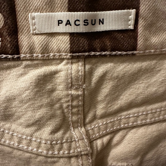 PacSun Tan and Brown Striped Pants - Picture 3 of 4
